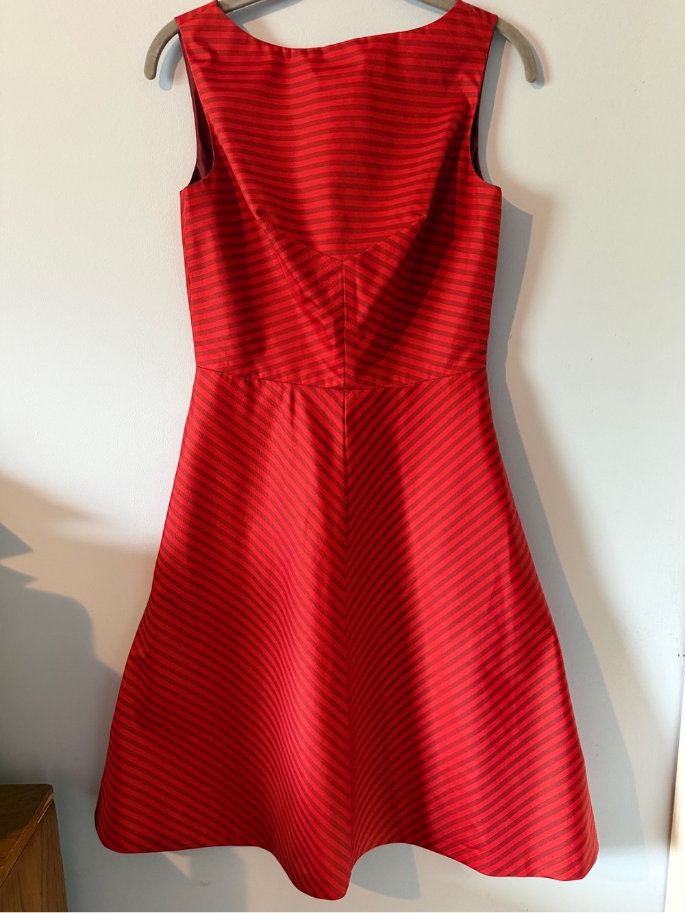 Isaac Mizrahi Red Striped Sleeveless Midi Dress